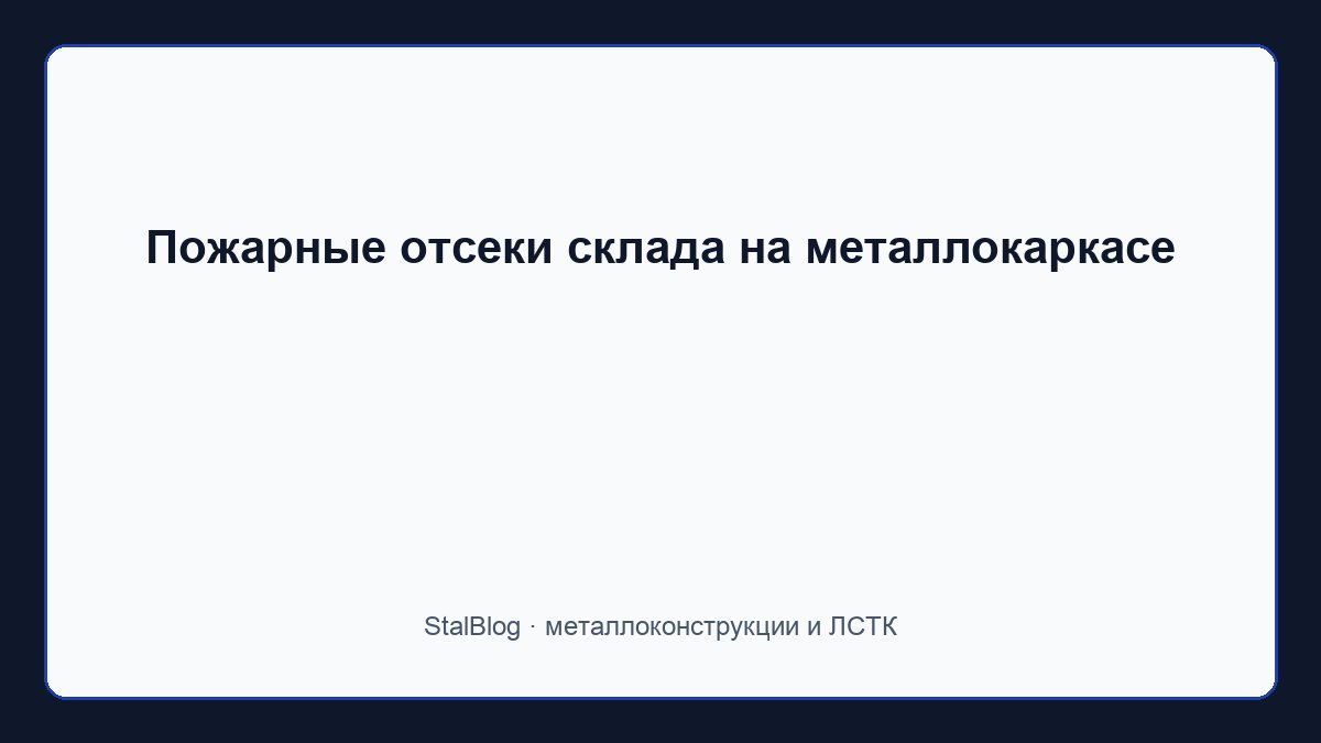 Иллюстрация: Пожарные отсеки склада на металлокаркасе